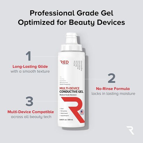 Conductive Gel for Facial, RF & Beauty Devices – Ultra-Hydrating, Long-Lasting, 96% Organic, Hypoallergenic Leave-On Formula – Pro-Grade Performance – Made in USA – 5L Cube+8.45 fl oz Bottle in Saudi Arabia