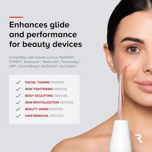Conductive Gel for Facial, RF & Beauty Devices – Ultra-Hydrating, Long-Lasting, 96% Organic, Hypoallergenic Leave-On Formula – Pro-Grade Performance – Made in USA – 5L Cube+8.45 fl oz Bottle in Saudi Arabia