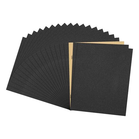 Sandpapers (9" x 11"/229mm x 279mm) 25 Sheets, 220 Grit Sand Paper Aluminum Oxide Abrasive Sanding Sheets for Automotive Polishing, Metal Sanding, Woodworking, Black in Saudi Arabia