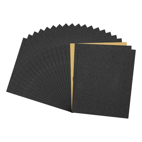 Sandpapers (9" x 11"/229mm x 279mm) 25 Sheets, 220 Grit Sand Paper Aluminum Oxide Abrasive Sanding Sheets for Automotive Polishing, Metal Sanding, Woodworking, Black in Saudi Arabia