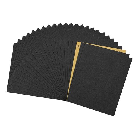 Sandpapers (9" x 11"/229mm x 279mm) 25 Sheets, 220 Grit Sand Paper Aluminum Oxide Abrasive Sanding Sheets for Automotive Polishing, Metal Sanding, Woodworking, Black in Saudi Arabia