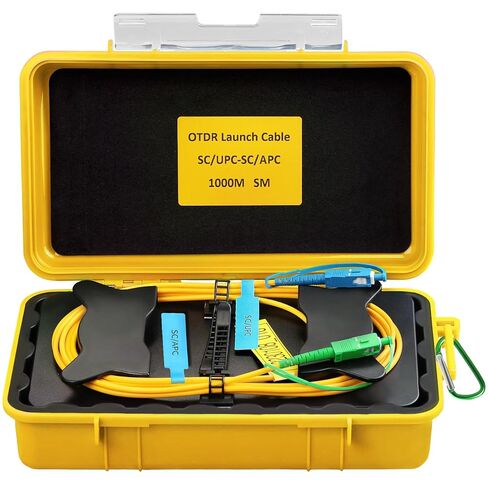 OTDR Launch Cable Box SCAPC-LCUPC 1000m OTDR Transmission Cable Box Single Mode (9/125) SM Fiber Tester Extension Line Fiber Dead Zone Eliminator FTTH Testing Tool in Kuwait