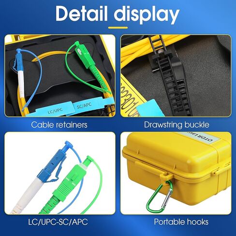 OTDR Launch Cable Box SCAPC-LCUPC 1000m OTDR Transmission Cable Box Single Mode (9/125) SM Fiber Tester Extension Line Fiber Dead Zone Eliminator FTTH Testing Tool in Saudi Arabia