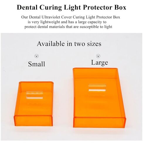 Dental Curing Light Protector Box Orange Cover Box with 2 Size(Small + Large) in Kuwait