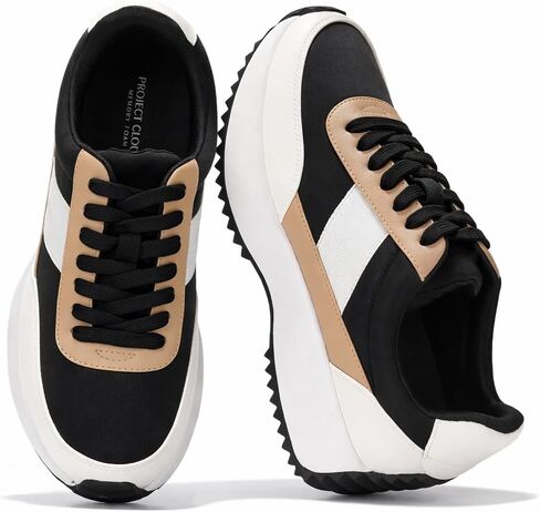 Project Cloud Womens Sneakers - Memory Foam Insole and Lightweight Spring Shoes - Non-Slip Lace Up Trendy Shoes - Fashion Sneakers for Women 2025 in Kuwait