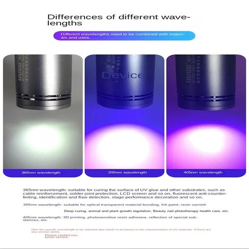Ultra high Strength 600W 395nm 405nm LED UV Curing lamp Ultraviolet shadowless Glue Crystal Drop Glue Resin Ink Paint Curing(395NM_4W) in Saudi Arabia