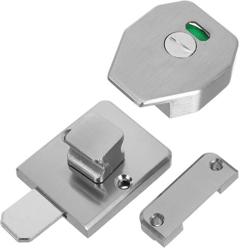 قفل باب الحمام من الفولاذ المقاوم للصدأ مع مؤشر شاغر، مزلاج خصوصية عالي التحمل لأبواب تقسيم الحمامات العامة، قفل مسمار كشك الحمام in Kuwait