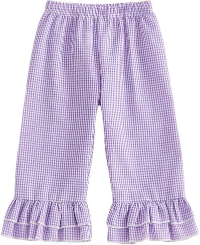 Karuedoo Toddler Baby Boy Girl Gingham Bubble Pants Kids Nasual Plaid مرنة الخصر الطويلة in Kuwait