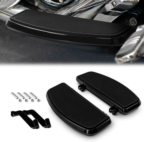 Chrome Passenger Footboard Floorboard and Mount Kit Fit for Harley Touring Models Road King Road Glide Street Glide Electra Glide CVO 1993-Up in Kuwait