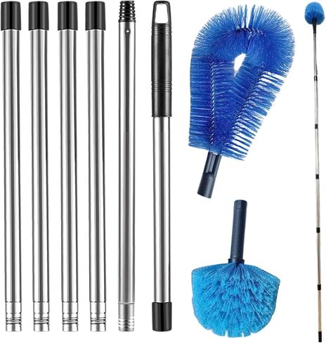 Rain Gutter Cleaning Brush Tool, 14–16ft Flexible Roofing Scraper for Drain Cleaning, Snow, Leaves, and Roof Maintenance in Saudi Arabia