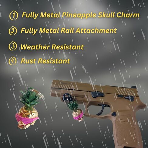 Airsoft Charm Mount Keychain Rifle Rail Accessory Decorative Fully Metal Gold in Saudi Arabia