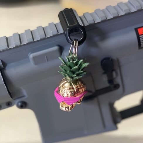 Airsoft Charm Mount Keychain Rifle Rail Accessory Decorative Fully Metal Gold in Saudi Arabia