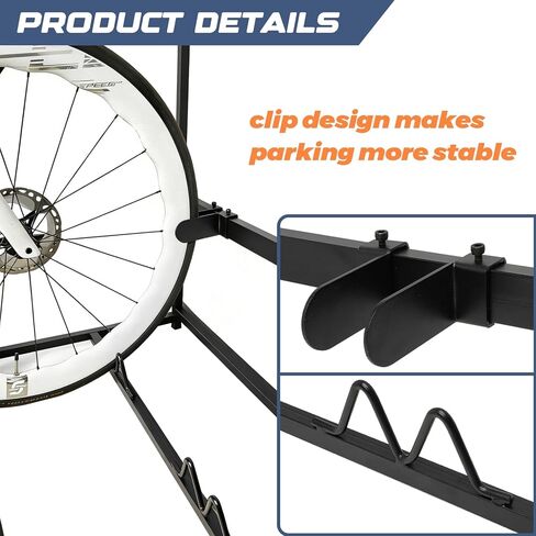 حامل أرضي للدراجة، حامل تخزين دراجات عالي التحمل للمرآب، محطة انتظار دراجات قائمة بذاتها للدراجات الجبلية على الطرق، منظم داخلي موفر للمساحة in Kuwait