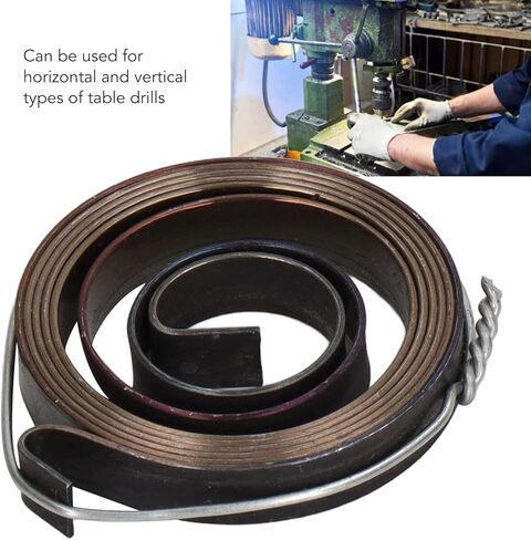 2 Pack Heavy Duty Drill Press Return Spring Chrome Plated Quill Feed Coil Spring Replacement for Bench Drill Press and Table Drill Durable Spring Steel Construction in Saudi Arabia