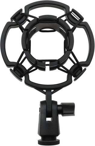 Universal Microphone Shock Mount for 42-46mm Mics, Professional Anti-Vibration Holder with 3/8" or M16 Thread, Compatible with Studio Condenser Microphone for Recording, Podcasting, Streaming in Kuwait