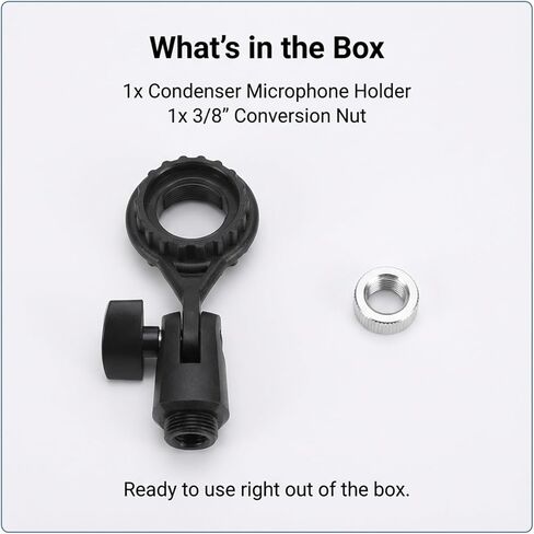 Microphone Holder for Mic Stand Condenser Mic Shock Mount Standard Interface Thread Compatible with Stand Devices with 3/8 Conversion for 0.9-Inch Shockproof Microphone Stands in Saudi Arabia
