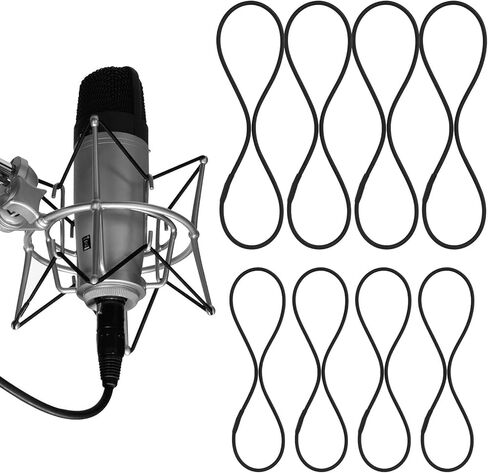 20 Pcs Mic Shock Mount Bands, Elastic Rubber Microphone Suspension Bands, Mic Shock Mount Rubber Band Fit for Studio Recording and Live in Saudi Arabia
