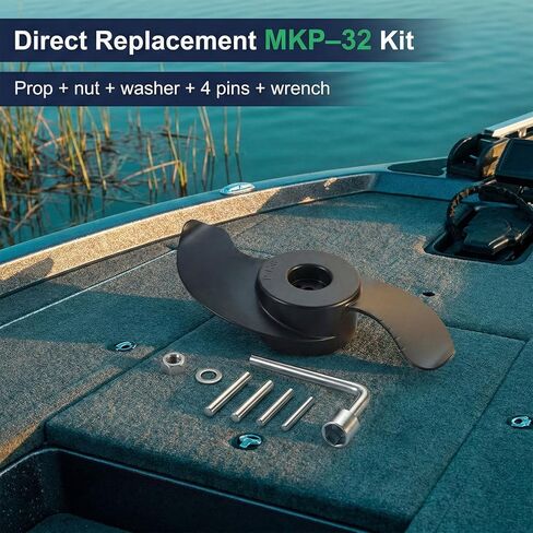 MKP-32 Weedge Weedge 2 Prop for Minn Kota، Minn Kota Prop استبدال يناسب محركات 3-5/8 بوصة، مروحة محرك التصيد لتضاريس Minn Kota، Edge، Endura، Powerdrive، Riptide 50، 55، 65، 70 in Kuwait