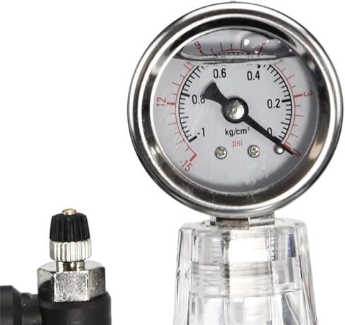 COYEUX Polycarbonate Vacuum Desiccator, 150mm Lab Vacuum Desiccator, with Air Meter and Double Valve, for Research Vacuum Drying Storage in Kuwait