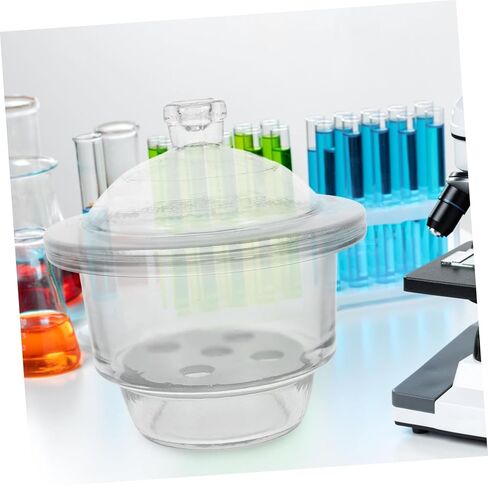 ERINGOGO Laboratory Glass Desiccator Jar Vacuum Dryer Bottle for Laboratory Drying Borosilicate Glass Double Valve and Pressure Gauge in Saudi Arabia