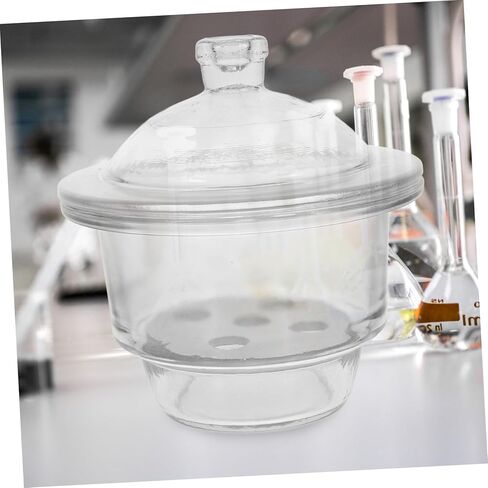 ERINGOGO Laboratory Glass Desiccator Jar Vacuum Dryer Bottle for Laboratory Drying Borosilicate Glass Double Valve and Pressure Gauge in Saudi Arabia