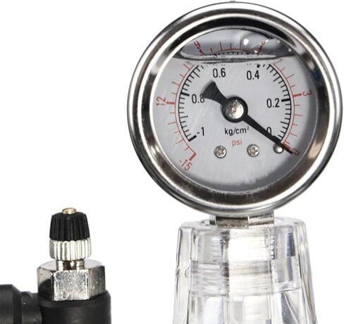 COYEUX Vacuum Desiccator, 250MM Acrylic Lab Dryer Jar, with Double Valves, Pressure Gauge, Polycarbonate Plastic Sealed Jar, for Vacuum Drying and Storage in Kuwait