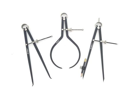Taytools 777244 10" مجموعة ممتازة مكونة من 3 قطع فواصل زنبركية يانكي، فرجار داخلي (ID) وخارجي (OD) ونقاط صلبة للبوصلة in Saudi Arabia