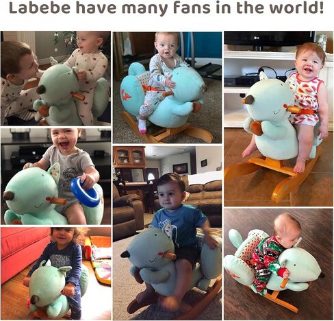 labebe Baby Rocking Horse with Seat Belt,Ride Unicorn Bouncer for Kid 6 Month -3 Years,Stuffed Animal Rocker,Riding Toy for Baby Girls, Nursery Birthday Gift in Kuwait