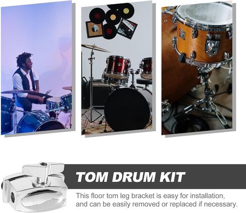 TIDTALEO Floor Tom Drum Leg Bracket Mount Alloy Tom Bracket لملحقات ثبات الطبل الآمنة in Saudi Arabia