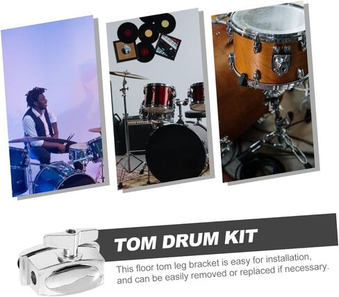 TIDTALEO Floor Tom Drum Leg Bracket Mount Alloy Tom Bracket لملحقات ثبات الطبل الآمنة in Saudi Arabia