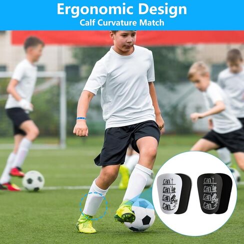 2 Pair Mini Shin Guards Soccer, Lightweight Small Shin Pads, for Toddler Kids Youth & Adults, Mini Shinguards for Indoor Outdoor Football Soccer Training Protective Equipment in Kuwait