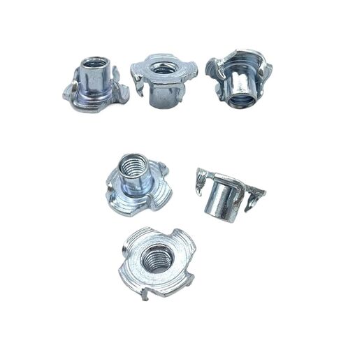 2/10/20pcs Thickened Steel Four Claws Square Nut M4 M5 M6 M8 M10 M12 Blind Pronged Insert for Wood Furniture 8-17mm Cold Heading(20pcs M4x10) in Kuwait