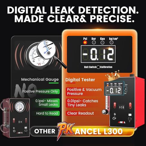 ANCEL S200 آلة دخان السيارات مع مضخة هواء مدمجة ومقياس الضغط، كاشف تسرب آلة دخان التبخر، نظام أنابيب الوقود التلقائي ثنائي الوضع، جهاز اختبار دخان تسرب الفراغ لجميع السيارات/الدراجات النارية/الشاحنة in Kuwait