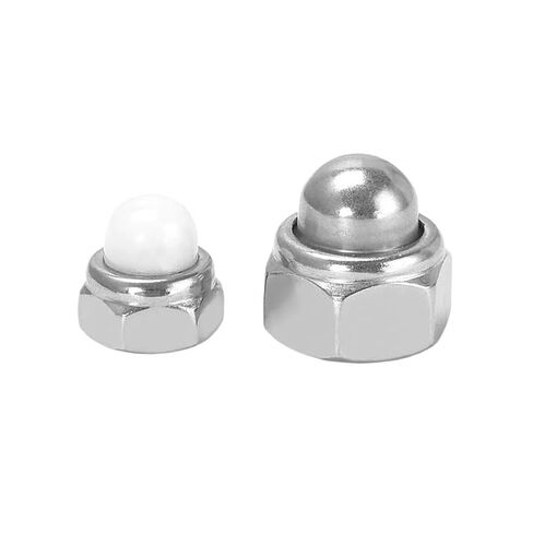 2/10Pcs Stainless Steel M4 M5 M6 M8 M10 M12 Acorn Cap Cover Dome Hex Hexagon Nylon Insert Lock Nut Self-Locking Nylock Locknut(Nylon Cap,10pcs M5) in Saudi Arabia