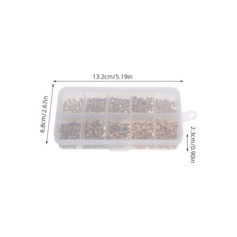 Garneck 500pcs Brass Knurled Threaded Nut Insert Kit Metric Assortment for Printing Components Metal and Plastic Assembly Wear-Resistant DIY Embedment in Kuwait