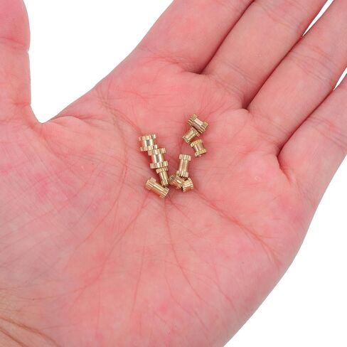 Garneck 500pcs Brass Knurled Threaded Nut Insert Kit Metric Assortment for Printing Components Metal and Plastic Assembly Wear-Resistant DIY Embedment in Kuwait