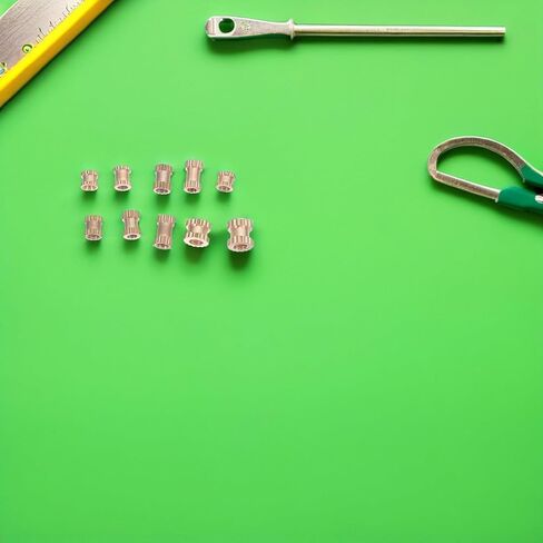 Garneck 500pcs Brass Knurled Threaded Nut Insert Kit Metric Assortment for Printing Components Metal and Plastic Assembly Wear-Resistant DIY Embedment in Kuwait