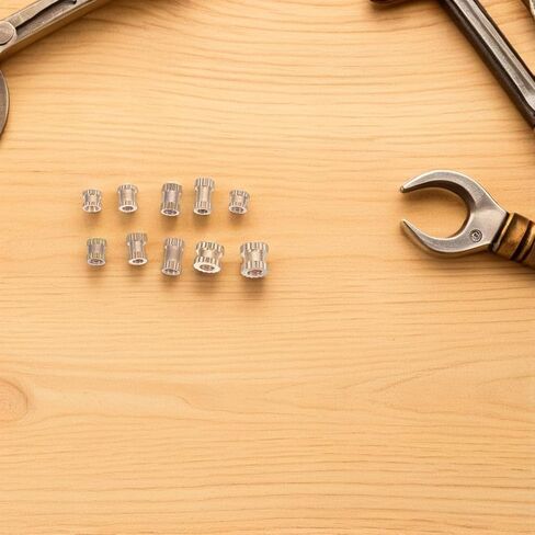 Garneck 500pcs Brass Knurled Threaded Nut Insert Kit Metric Assortment for Printing Components Metal and Plastic Assembly Wear-Resistant DIY Embedment in Kuwait