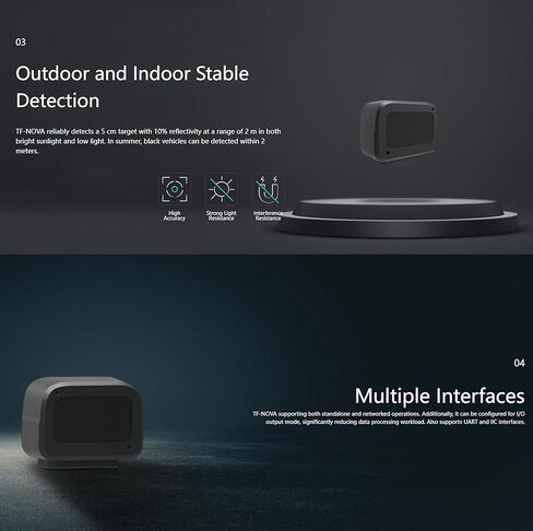 WayPonDEV TF-NOVA Lidar Sensor Range Finder - 14m (45.91ft) مسح واجهة UART IIC I/O - وحدة نطاق صغيرة أحادية النقطة للروبوتات بدون طيار UAV، متوافقة مع Pixhawk Ar duino Raspberry Pi SDK in Saudi Arabia
