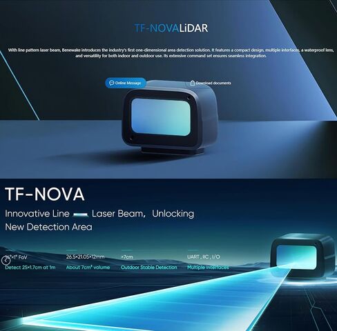 WayPonDEV TF-NOVA Lidar Sensor Range Finder - 14m (45.91ft) مسح واجهة UART IIC I/O - وحدة نطاق صغيرة أحادية النقطة للروبوتات بدون طيار UAV، متوافقة مع Pixhawk Ar duino Raspberry Pi SDK in Saudi Arabia