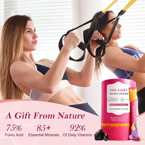 Shilajit Honey Sticks for Women with Shatavari & Saffron, Natural Energy & Vitality Booster, Strawberry Shilajit Honeysticks for Hormonal Balance, Focus & Stamina, 30 Sticks in Saudi Arabia