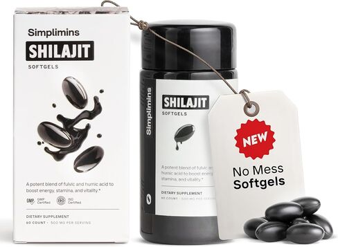 Liquid Shilajit Softgels Himalayan Resin Extract + Piperine | Adaptogenic Energy & Focus Formula | 500mg Fulvic Acid Complex | 60 Count | Mess-Free & Travel-Ready in Saudi Arabia