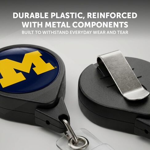 Desert Cactus University of Michigan Retractable Badge Holder Wolverines UM U of M ID Reel with Ticket Clip for Lanyard, Work, School & Office Access in Saudi Arabia