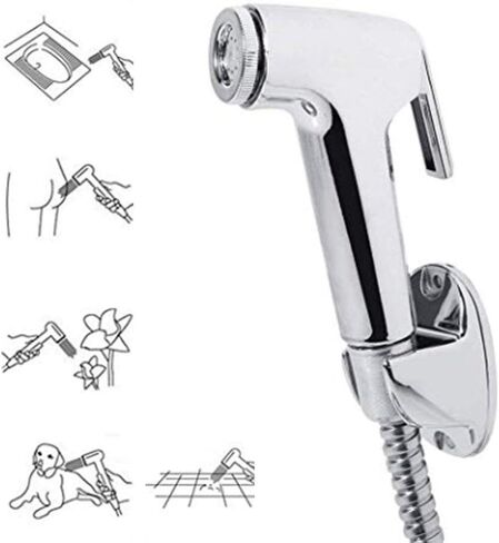 Shower Enema Douche Kit, Stainless Steel Anal Cleaner with Handheld Spray, Flexible Hose & Nozzles, Hygienic Personal Cleansing System for Bathroom Use in Kuwait