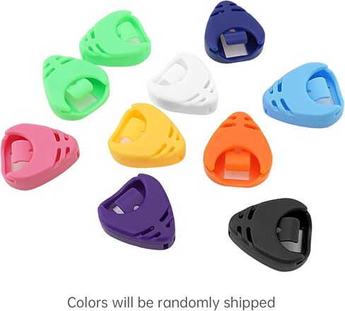REMAGIC Guitar Picks Holder 10Pcs, Stick-on Guitar Pick Holder for Acoustic Guitar Bass Ukulele with Adhesive Back, Colorful Guitar Accessories for Picks Storage, Gift for Guitar Players Guitarists in Saudi Arabia
