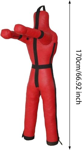 Grappling Dummy Practice Dummy Unfilled Versatile Boxing Equipment Throwing for Adults for Muay Arts, 170cm Red in Kuwait