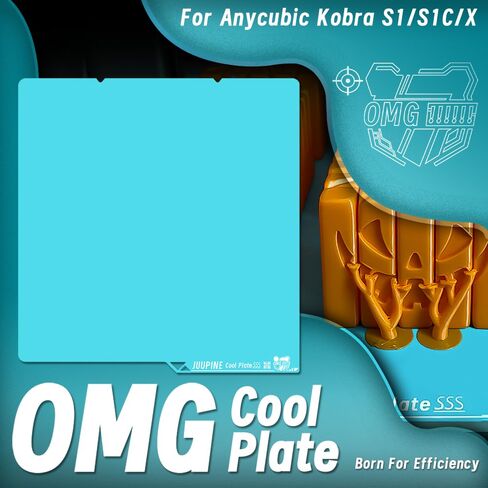 2.0 لوحة تبريد OMG مطورة لـ Anycubic Kobra S1/Kobra X، لوحة بناء كوبرا مغناطيسية أكثر سمكًا 264 × 276 مم مع سطح أملس Supertack، مركز طباعة ثلاثي الأبعاد سهل الإصدار لطباعة PLA PETG in Kuwait