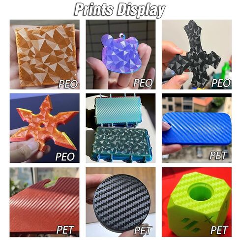 Smooth Carbon Fiber + Diamond Pattern Build Plate for QIDI Q2 280x280mm, Double Sided Flexible PEO PET Spring Steel Hot Bed Plate Sheet for QIDI Q2, Q2 Combo, Q2C 3D Printer Platform in Kuwait