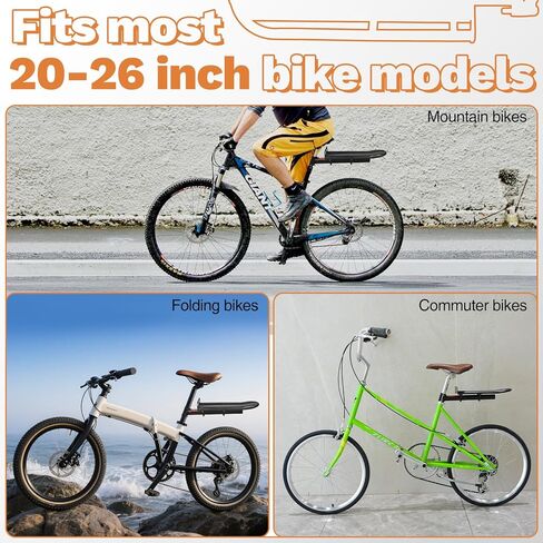 Rear Bike Rack, Retractable Aluminum Alloy Quick Release Cargo Carrier, Max Load 20 lbs, Suitable for Mountain, Commuter, Folding Bikes, Black in Saudi Arabia