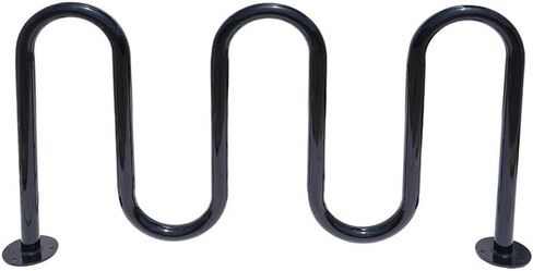 Wave Bike Rack, Steel Powder Coating, Black,Commercial, Outdoor, Sidewalks, 2-3/8"Pipe in Saudi Arabia